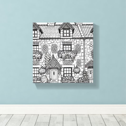 Terras Huis #37 Canvas Afdruk (Insitu (Houten vloer))