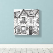 Terras Huis #38 Canvas Afdruk (Insitu (Houten vloer))