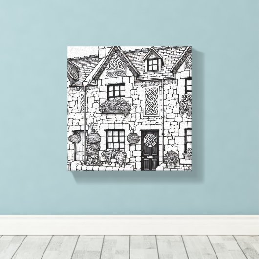 Terras Huis #38 Canvas Afdruk (Insitu (Houten vloer))