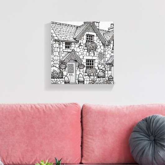 Terras Huis #39 Canvas Afdruk (Insitu (Woonkamer))