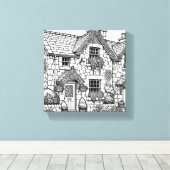 Terras Huis #39 Canvas Afdruk (Insitu (Houten vloer))