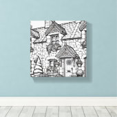 Terras Huis #40 Canvas Afdruk (Insitu (Houten vloer))