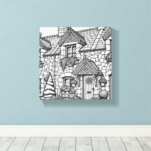 Terras Huis #40 Canvas Afdruk (Insitu (Houten vloer))