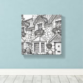 Terras Huis #41 Canvas Afdruk (Insitu (Houten vloer))