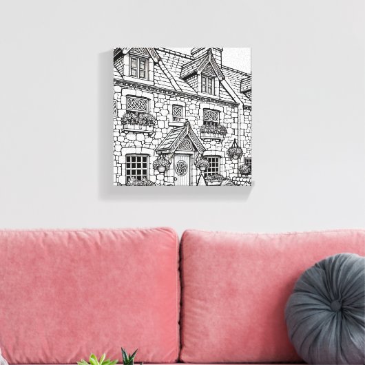 Terras Huis #42 Canvas Afdruk (Insitu (Woonkamer))