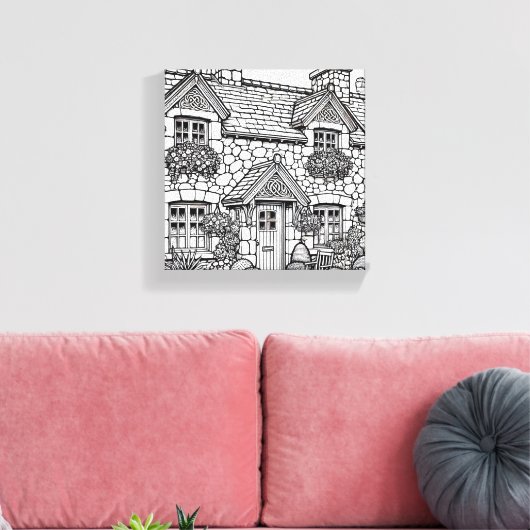Terras Huis #43 Canvas Afdruk (Insitu (Woonkamer))