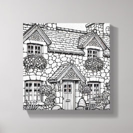 Terras Huis #43 Canvas Afdruk