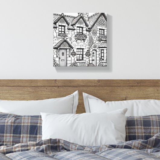 Terras Huis #45 Canvas Afdruk (Insitu (Slaapkamer))