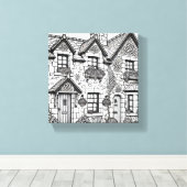 Terras Huis #45 Canvas Afdruk (Insitu (Houten vloer))