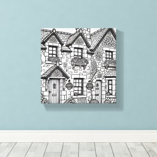 Terras Huis #45 Canvas Afdruk (Insitu (Houten vloer))