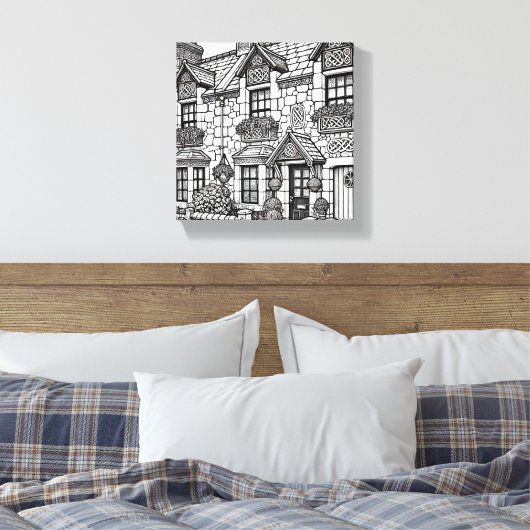 Terras Huis #46 Canvas Afdruk (Insitu (Slaapkamer))