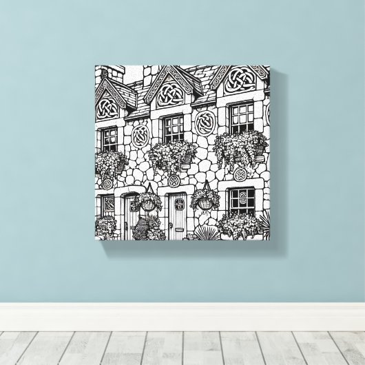 Terras Huis #47 Canvas Afdruk (Insitu (Houten vloer))