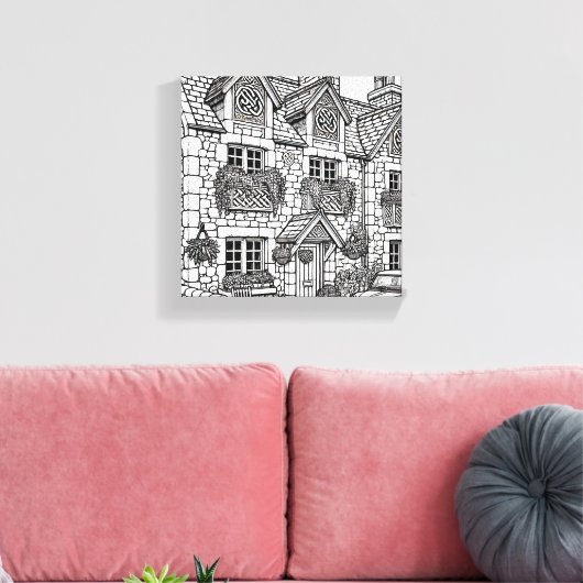 Terras Huis #48 Canvas Afdruk (Insitu (Woonkamer))