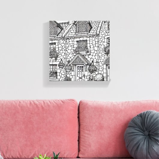 Terras Huis #49 Canvas Afdruk (Insitu (Woonkamer))