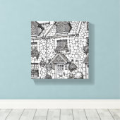 Terras Huis #49 Canvas Afdruk (Insitu (Houten vloer))