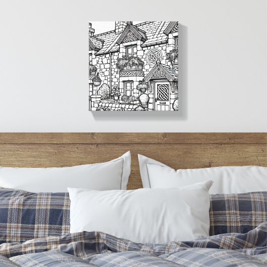 Terras Huis #50 Canvas Afdruk (Insitu (Slaapkamer))