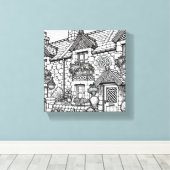 Terras Huis #50 Canvas Afdruk (Insitu (Houten vloer))