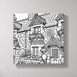 Terras Huis #50 Canvas Afdruk