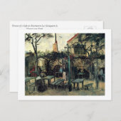 Terras of a Cafe on Montmartre La Guinguette Briefkaart (Voorkant / Achterkant)
