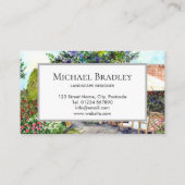 Terras of the Manor House Waterverf Landscape Visitekaartje (Achterkant)