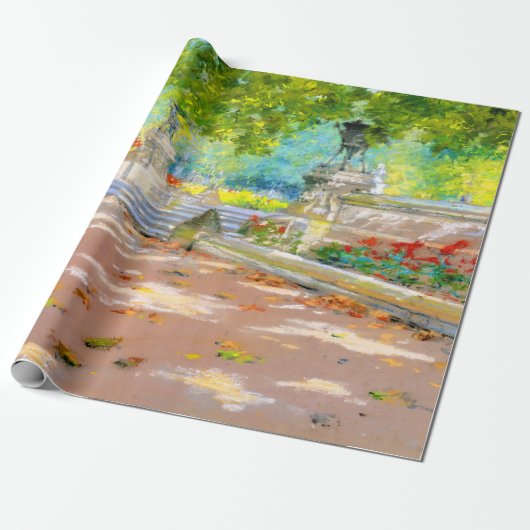 Terras, Prospect Park (1887) tekening Cadeaupapier (Uitgerold)