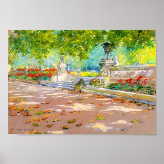  Terras, Prospect Park (1887) tekening Poster (Voorkant)