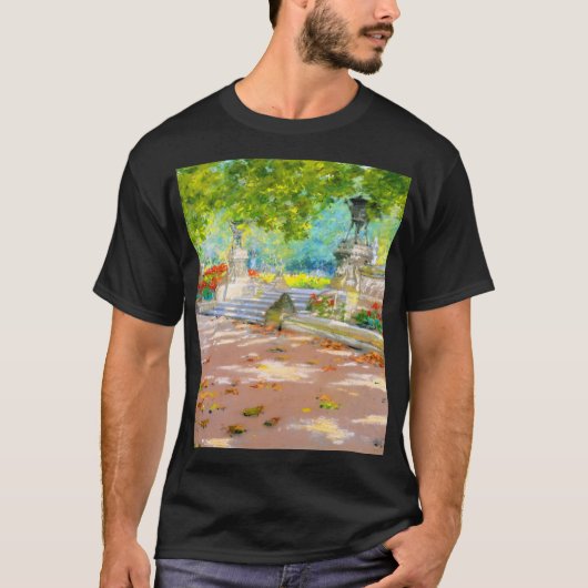 Terras, Prospect Park (1887) tekening T-shirt (Voorkant)