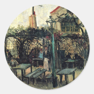 Terras van een café op Montmartre La Guinguette Ronde Sticker