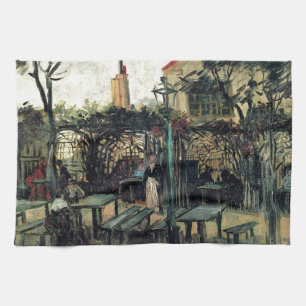 Terras van een café op Montmartre La Guinguette Theedoek