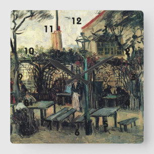 Terras van een café op Montmartre La Guinguette Vierkante Klok