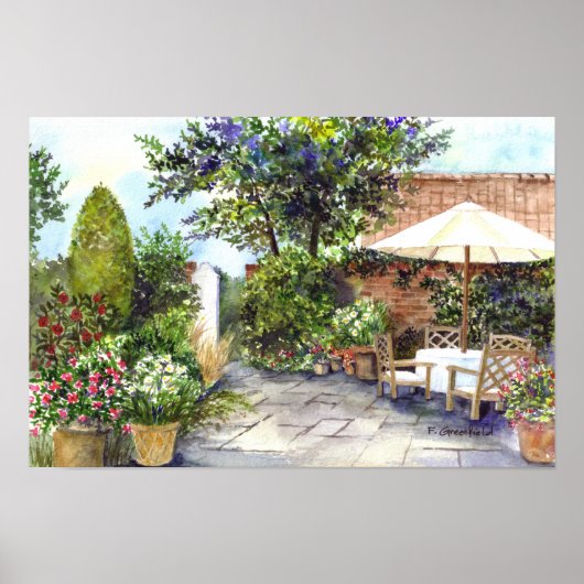 Terras van het landhuis in Heslington York Poster (Voorkant)