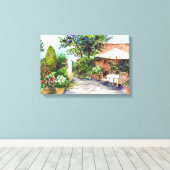 Terras van The Manor House, York Canvas Afdruk (Insitu (Houten vloer))