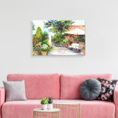 Terras van The Manor House, York Canvas Afdruk (Insitu (Woonkamer))