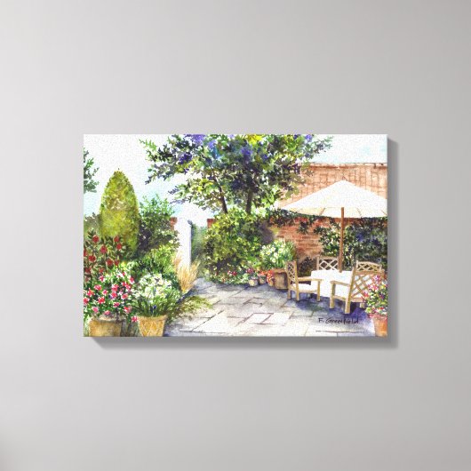 Terras van The Manor House, York Canvas Afdruk (Voorkant)
