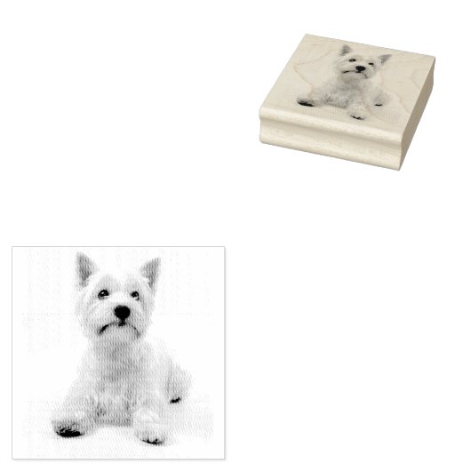 Terras West Highland Rubberstempel (Gestempeld)