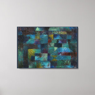  terrastuin (1920) door Paul Klee Canvas Afdruk