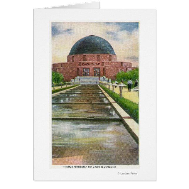 Terrazo Promenade Uitzicht van Adler Planetarium (Voorkant)