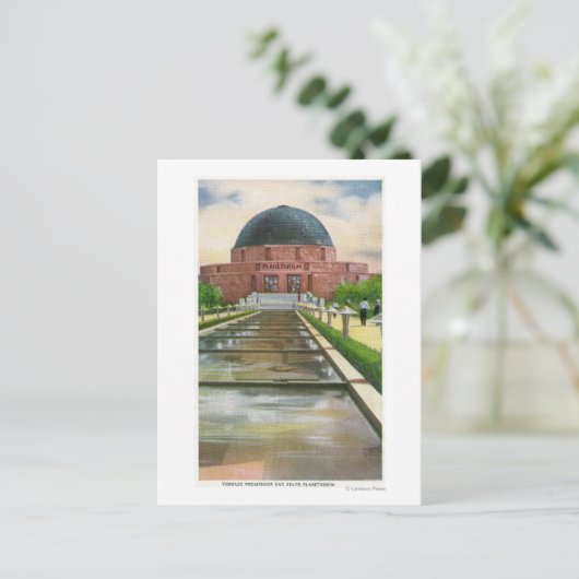 Terrazo Promenade Uitzicht van Adler Planetarium Briefkaart (Staand voorkant)