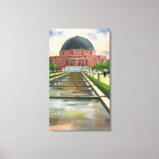 Terrazo Promenade Uitzicht van Adler Planetarium Canvas Afdruk (Voorkant)