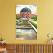 Terrazo Promenade Uitzicht van Adler Planetarium Canvas Afdruk (Insitu (Woonkamer))