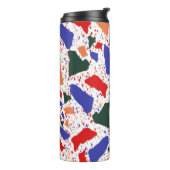 Terrazzo Abstract Art Bold Pattern Thermosbeker (Gedraaid links)