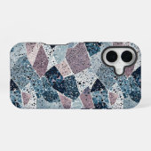 Terrazzo Abstract Ontwerp iPhone 16 Hoesje (Achterkant horizontaal)
