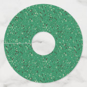 Terrazzo Abstract Patroon Ontwerp Wijnglaslabel (Voorkant)
