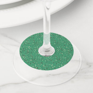 Terrazzo Abstract Patroon Ontwerp Wijnglaslabel