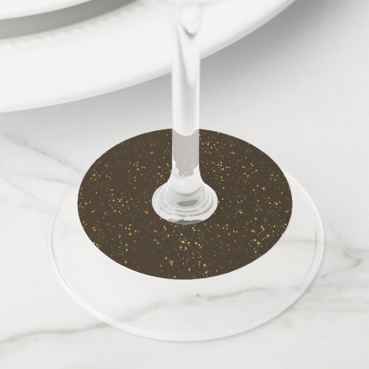 Terrazzo Abstract Patroon Ontwerp Wijnglaslabel (Dichtbij)
