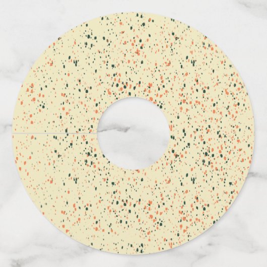 Terrazzo Abstract Patroonontwerp Wijnglaslabel (Voorkant)