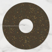 Terrazzo Abstract Patroonontwerp Wijnglaslabel (Voorkant)