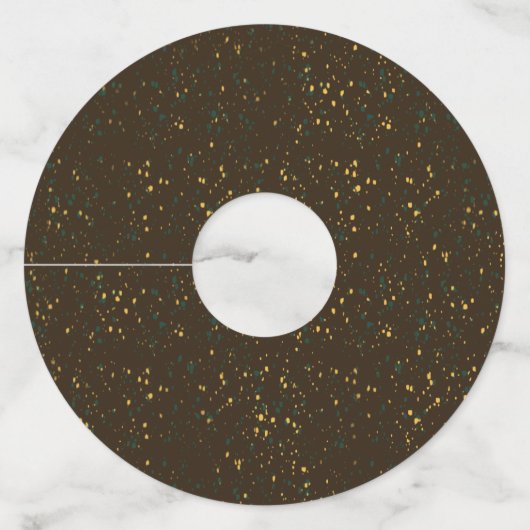 Terrazzo Abstract Patroonontwerp Wijnglaslabel (Voorkant)