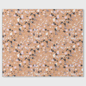 Terrazzo Abstract Pattern Terracotta Cadeaupapier (Vlak)