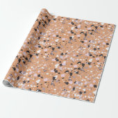 Terrazzo Abstract Pattern Terracotta Cadeaupapier (Uitgerold)